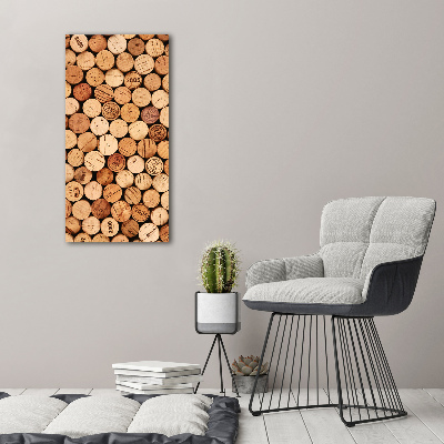 Fotocuadro de cristal elegante para hogar vertical corchos de vino