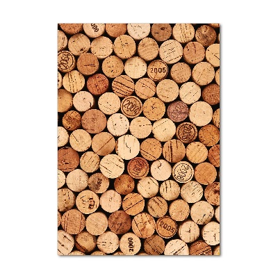 Fotocuadro de cristal elegante para hogar vertical corchos de vino