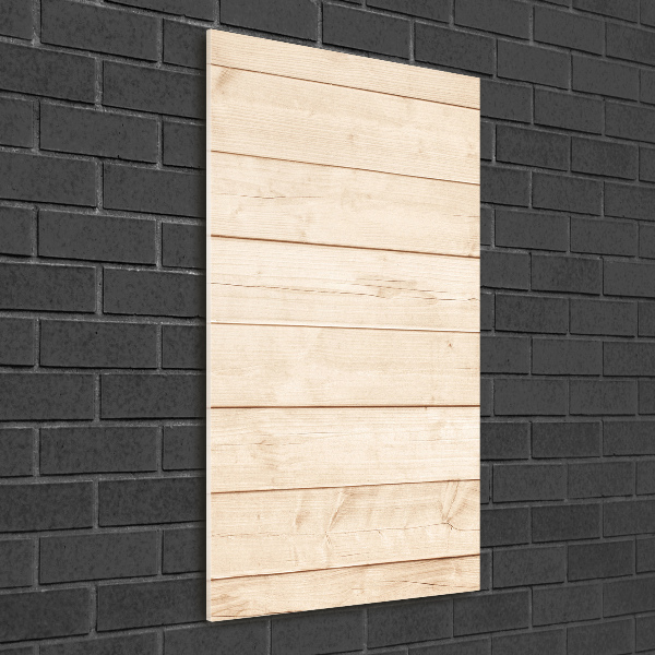 Cuadro de vidrio templado 4mm para pared vertical Fondo de madera