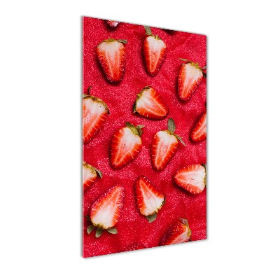 Cuadro de cristal moderno efecto brillo vertical fresas
