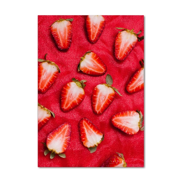 Cuadro de cristal moderno efecto brillo vertical fresas