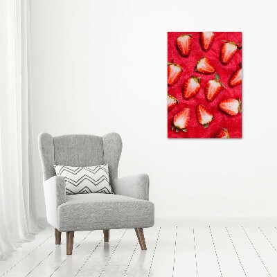 Cuadro de cristal moderno efecto brillo vertical fresas