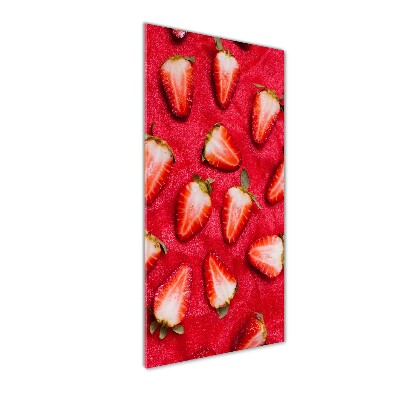 Cuadro de cristal moderno efecto brillo vertical fresas