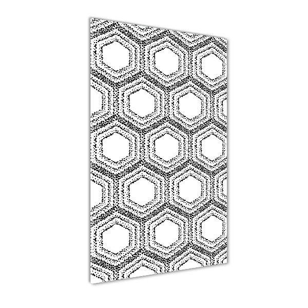 Fotocuadro de cristal elegante para hogar vertical Fondo geométrico