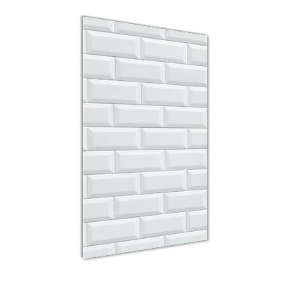 Cuadro de cristal moderno efecto brillo vertical pared de cerámica