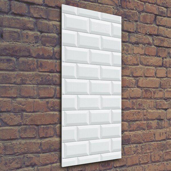 Cuadro de cristal moderno efecto brillo vertical pared de cerámica