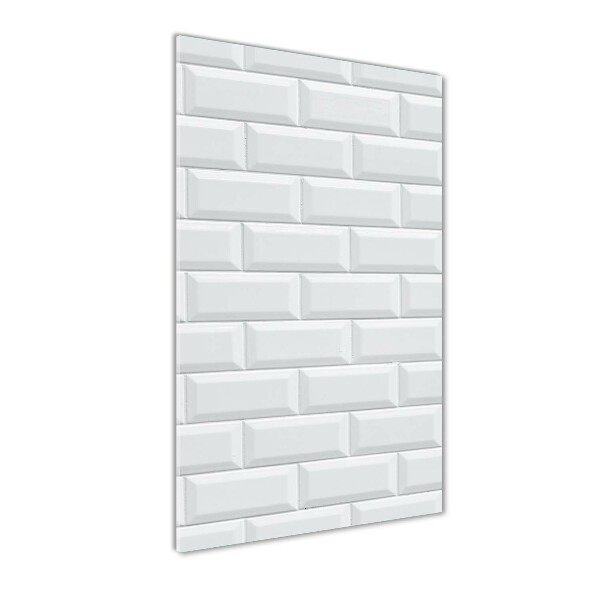Cuadro de cristal moderno efecto brillo vertical pared de cerámica