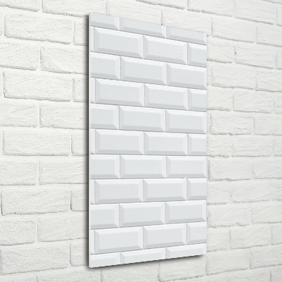 Cuadro de cristal moderno efecto brillo vertical pared de cerámica