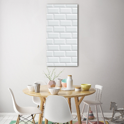 Cuadro de cristal moderno efecto brillo vertical pared de cerámica