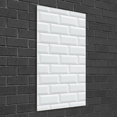 Cuadro de cristal moderno efecto brillo vertical pared de cerámica