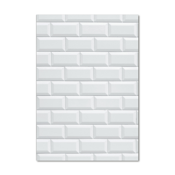 Cuadro de cristal moderno efecto brillo vertical pared de cerámica