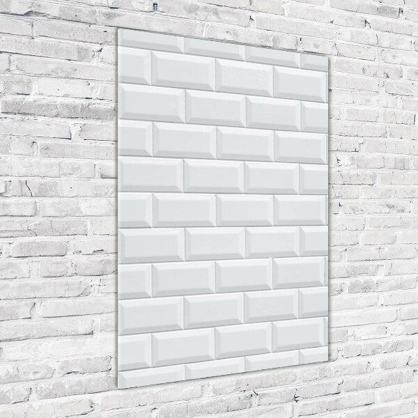Cuadro de cristal moderno efecto brillo vertical pared de cerámica