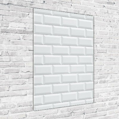 Cuadro de cristal moderno efecto brillo vertical pared de cerámica
