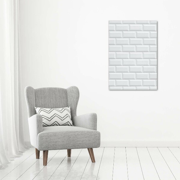 Cuadro de cristal moderno efecto brillo vertical pared de cerámica