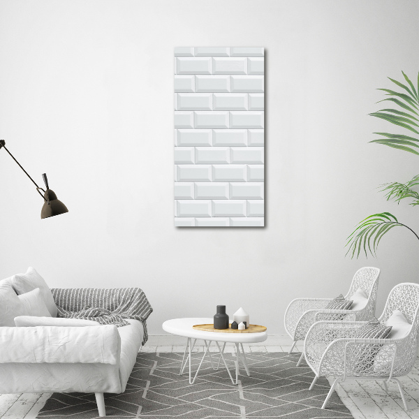 Cuadro de cristal moderno efecto brillo vertical pared de cerámica