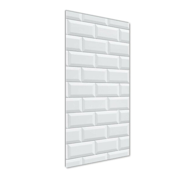 Cuadro de cristal moderno efecto brillo vertical pared de cerámica
