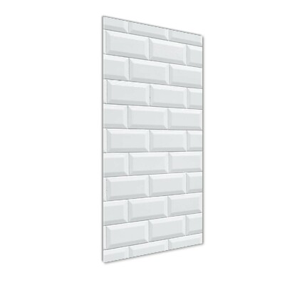 Cuadro de cristal moderno efecto brillo vertical pared de cerámica