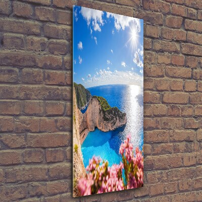 Fotocuadro de cristal elegante para hogar vertical Zante, Grecia