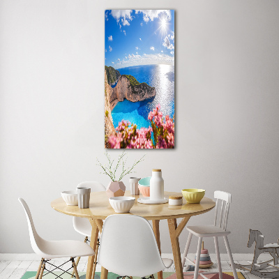 Fotocuadro de cristal elegante para hogar vertical Zante, Grecia