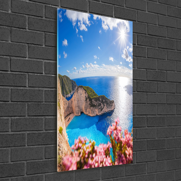 Fotocuadro de cristal elegante para hogar vertical Zante, Grecia