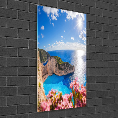 Fotocuadro de cristal elegante para hogar vertical Zante, Grecia