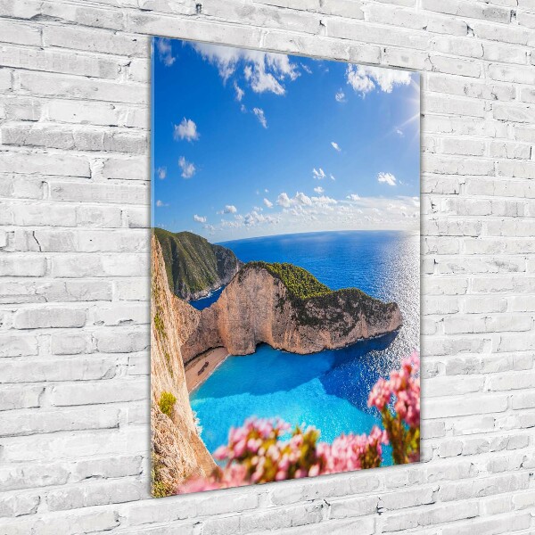 Fotocuadro de cristal elegante para hogar vertical Zante, Grecia