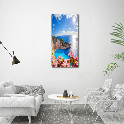 Fotocuadro de cristal elegante para hogar vertical Zante, Grecia