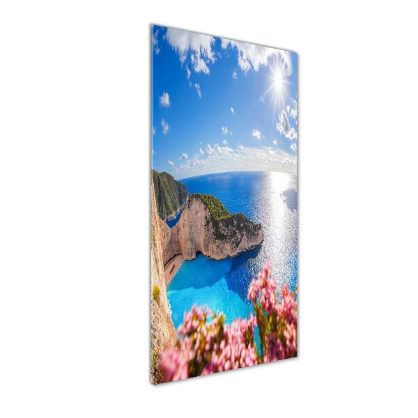Fotocuadro de cristal elegante para hogar vertical Zante, Grecia