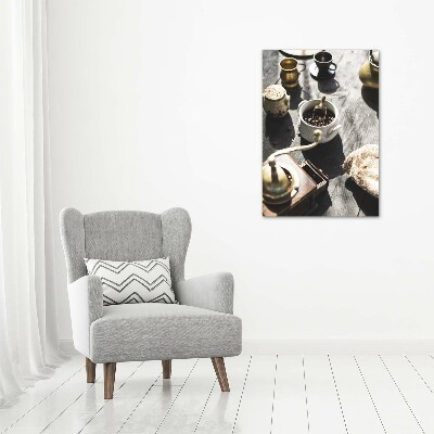 Fotocuadro de cristal elegante para hogar vertical Molinillo de café