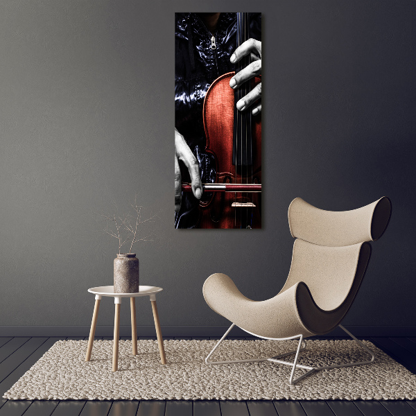 Cuadro de vidrio templado 4mm para pared vertical Violín