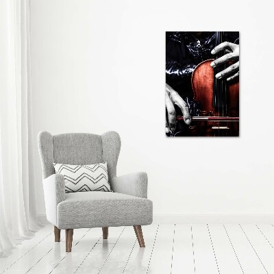 Cuadro de vidrio templado 4mm para pared vertical Violín