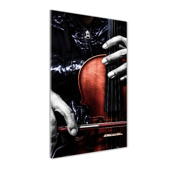 Cuadro de vidrio templado 4mm para pared vertical Violín