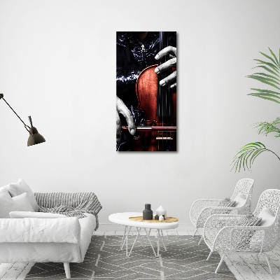 Cuadro de vidrio templado 4mm para pared vertical Violín