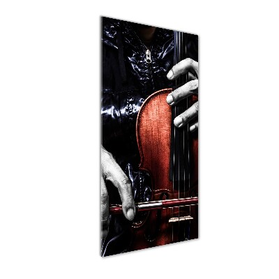 Cuadro de vidrio templado 4mm para pared vertical Violín