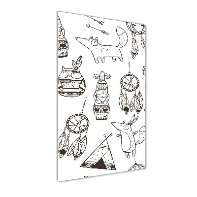 Fotocuadro de cristal elegante para hogar vertical origen indio