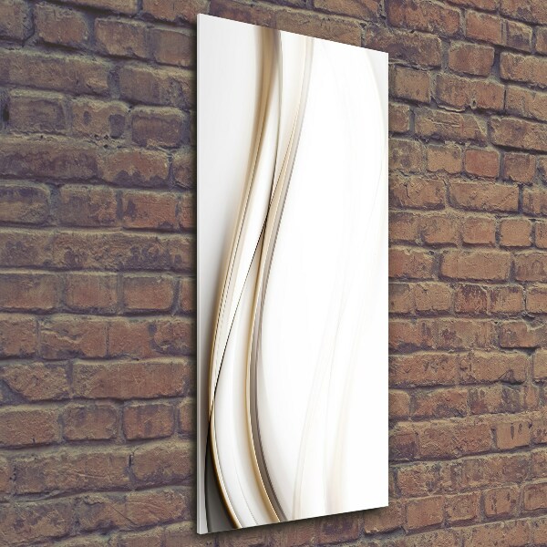 Fotocuadro de cristal elegante para hogar vertical Onda abstracta