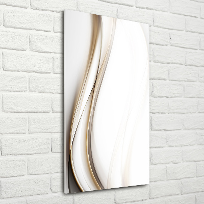 Fotocuadro de cristal elegante para hogar vertical Onda abstracta