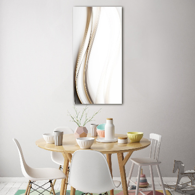 Fotocuadro de cristal elegante para hogar vertical Onda abstracta