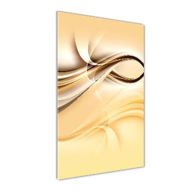 Cuadro de cristal moderno efecto brillo vertical Onda abstracta