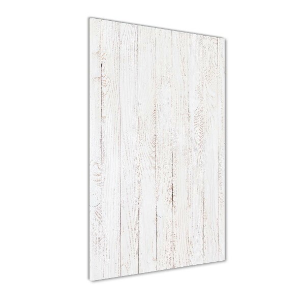 Cuadro decorativo en cristal con canto pulido vertical Fondo de madera