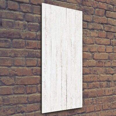 Cuadro decorativo en cristal con canto pulido vertical Fondo de madera