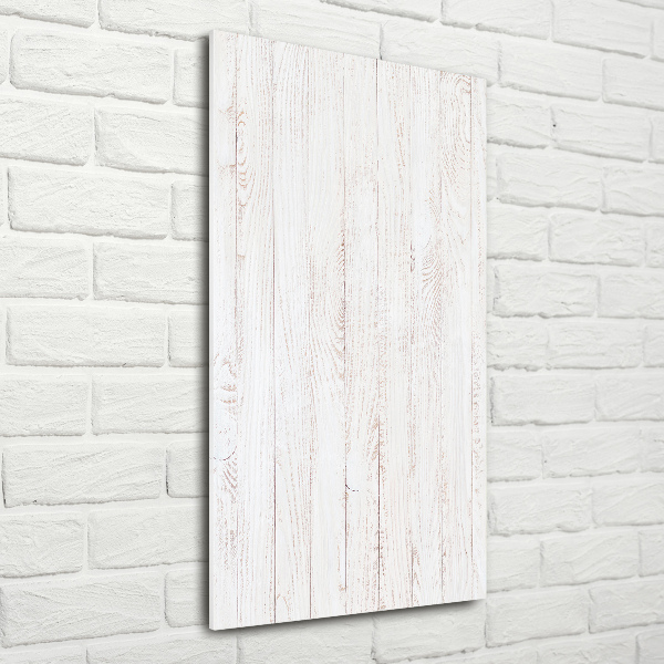 Cuadro decorativo en cristal con canto pulido vertical Fondo de madera