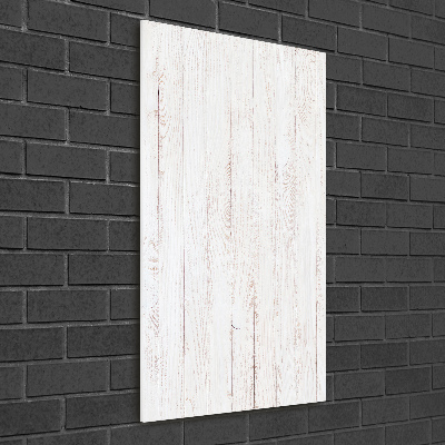 Cuadro decorativo en cristal con canto pulido vertical Fondo de madera