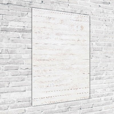 Cuadro decorativo en cristal con canto pulido vertical Fondo de madera