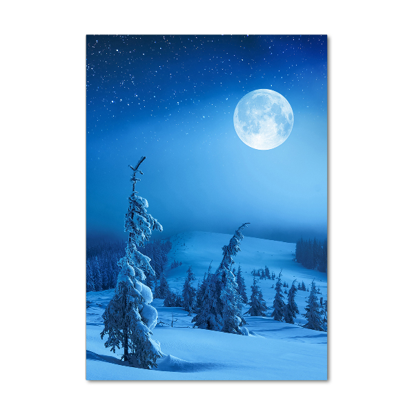 Fotocuadro de cristal elegante para hogar vertical Luna llena