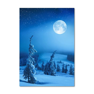 Fotocuadro de cristal elegante para hogar vertical Luna llena