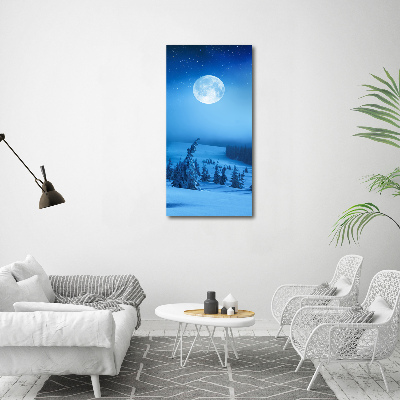 Fotocuadro de cristal elegante para hogar vertical Luna llena