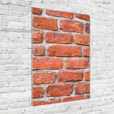 Foto obraz zdjęcie na szkle pionowy Ceglana ściana