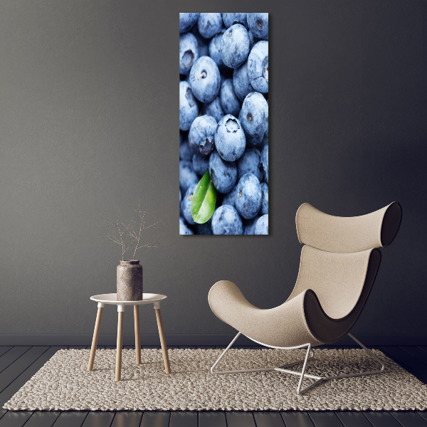 Cuadro de cristal moderno efecto brillo vertical Bayas