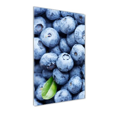 Cuadro de cristal moderno efecto brillo vertical Bayas